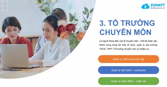 Bộ phận tổ trưởng chuyên môn