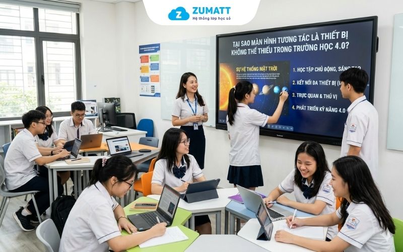 Tại sao màn hình tương tác là thiết bị không thể thiếu trong trường học 4.0?